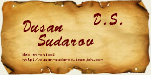 Dušan Sudarov vizit kartica